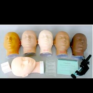 Erasable Make-up Mannequin Mask Kit - Tan/Dark Skin Tone
